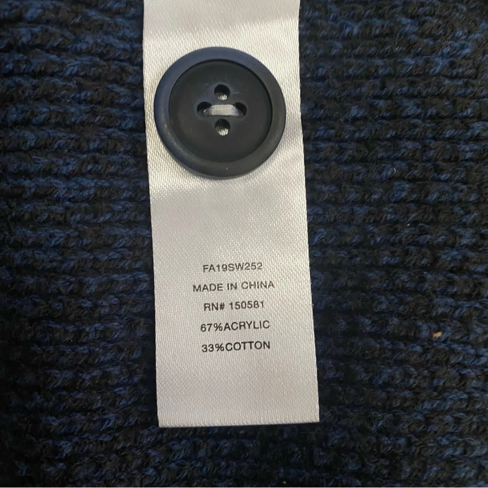 Men Sweater by An Original Flag & Anthem Dry Goods Supply Navy Blue. Sz M.